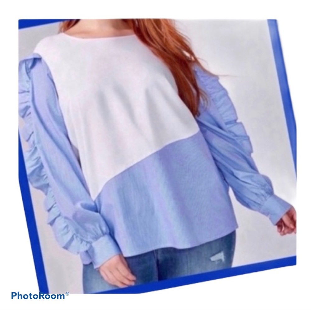 Lane Bryant Blue & White tunic (14/16W)